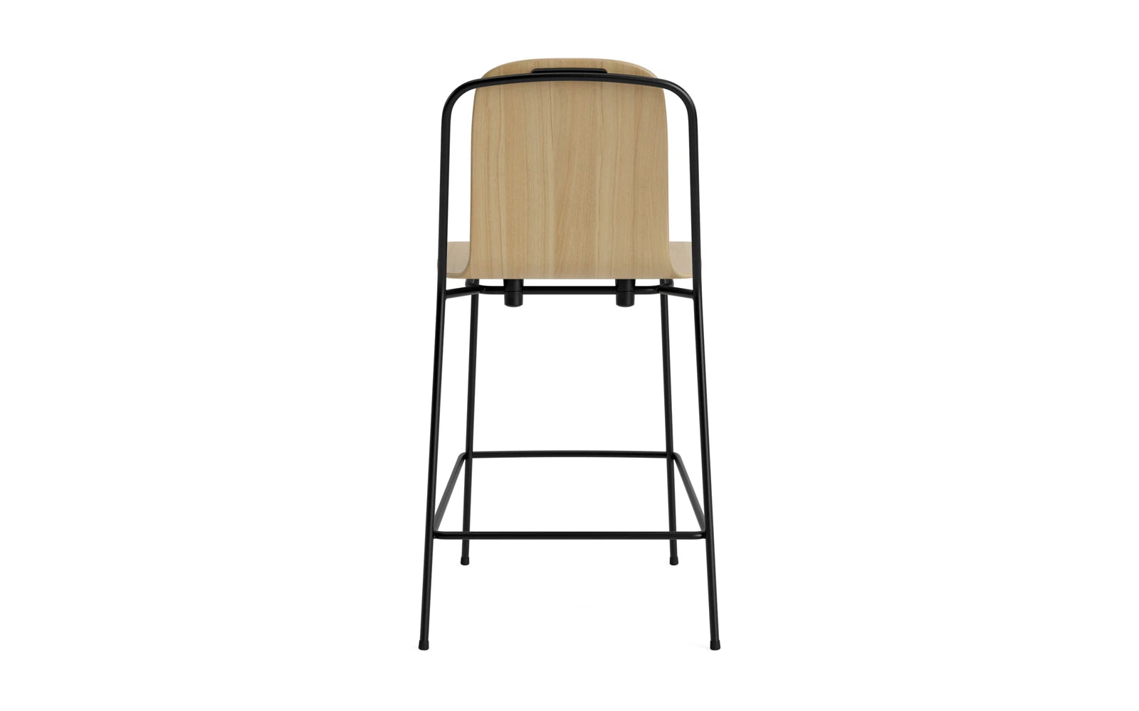 Studio Barstuhl 65 cm schwarzes Stahl/Eiche in  präsentiert im Onlineshop von KAQTU Design AG. Barstuhl ist von Normann Copenhagen