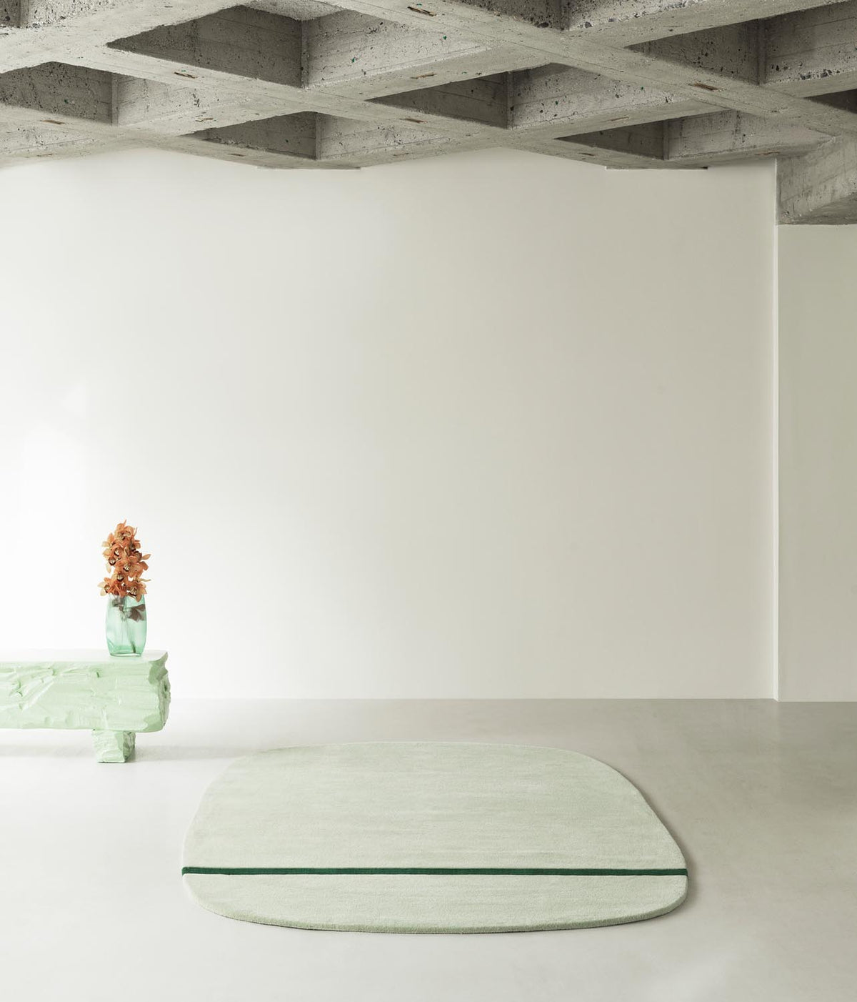 Oona Teppich in Mintgrün präsentiert im Onlineshop von KAQTU Design AG. Teppich ist von Normann Copenhagen