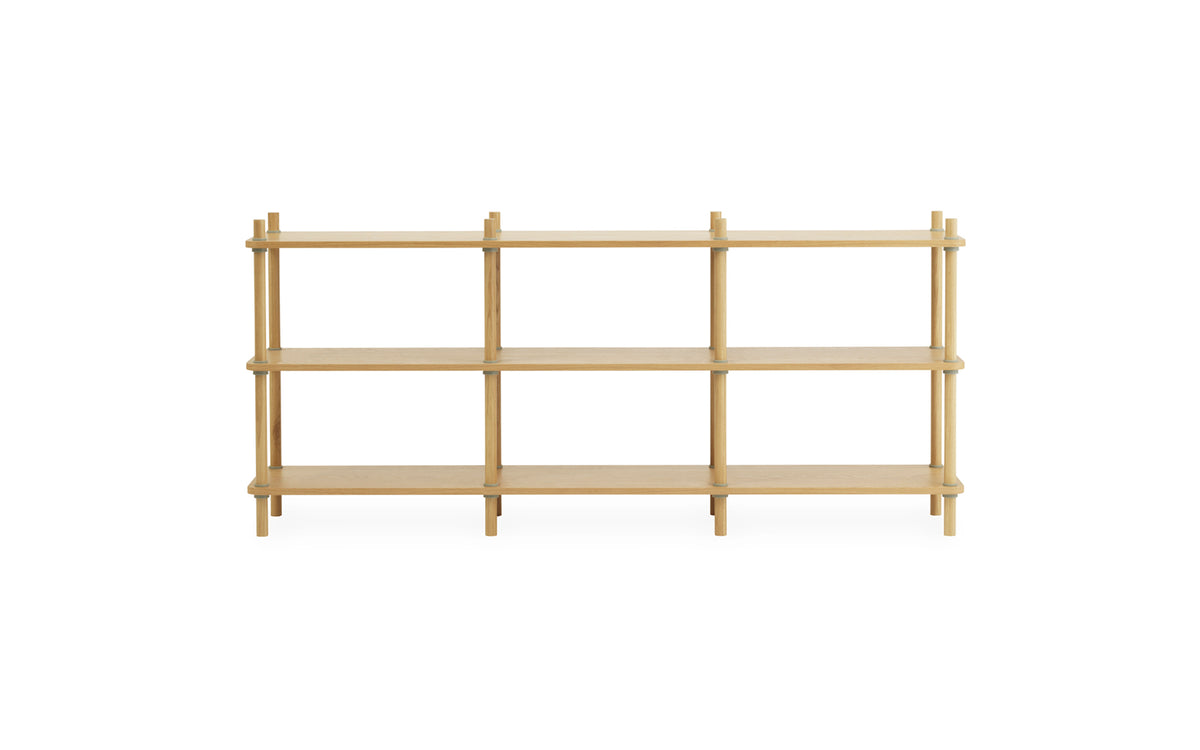 Jam Regal 8 Pfosten Eiche/grau in Eiche/grau präsentiert im Onlineshop von KAQTU Design AG. Bücherregal ist von Normann Copenhagen