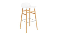 Form bar chair 75 cm oak