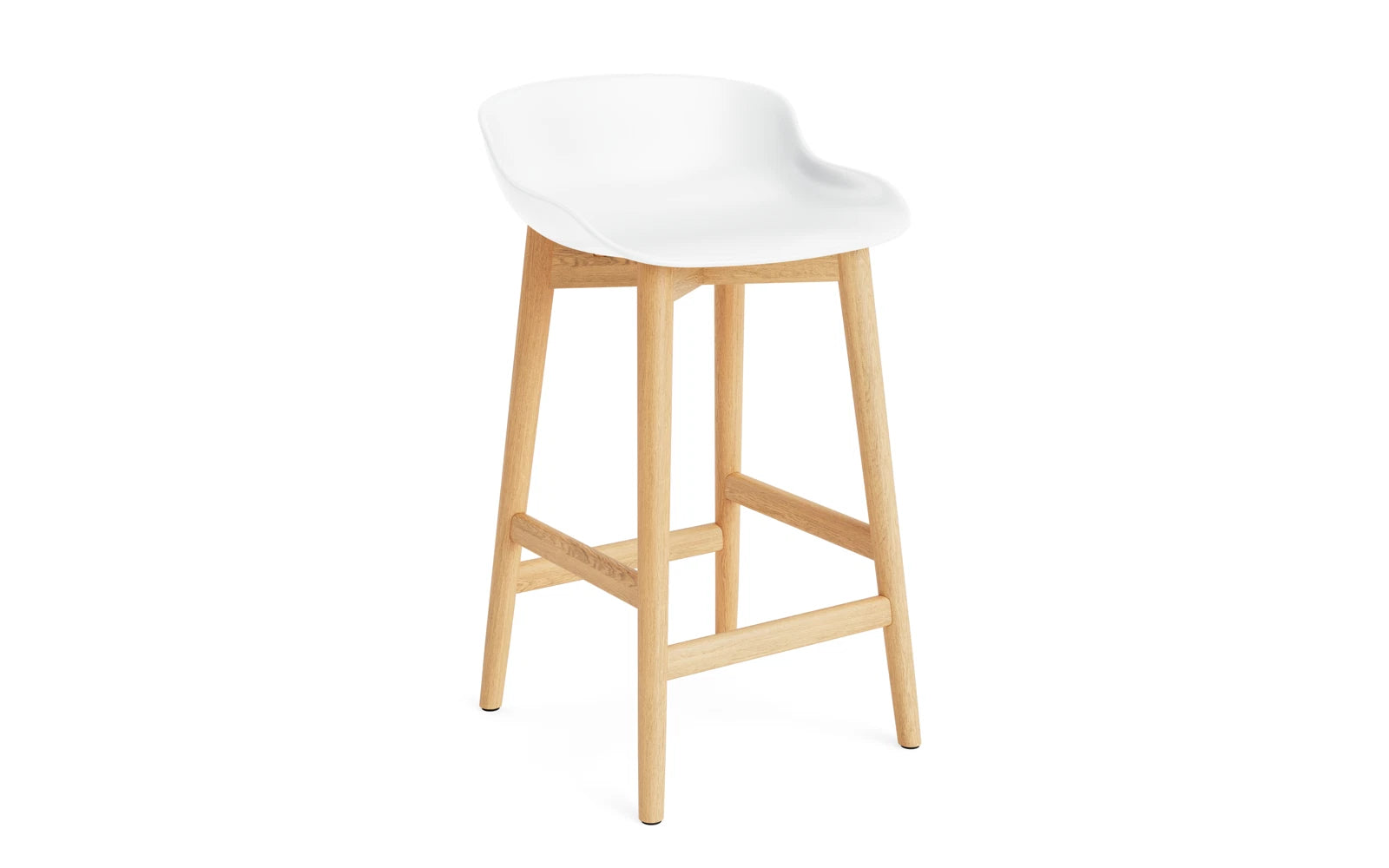 Hyg Barhocker 65 cm Eiche Weiß in  präsentiert im Onlineshop von KAQTU Design AG. Barstuhl ist von Normann Copenhagen