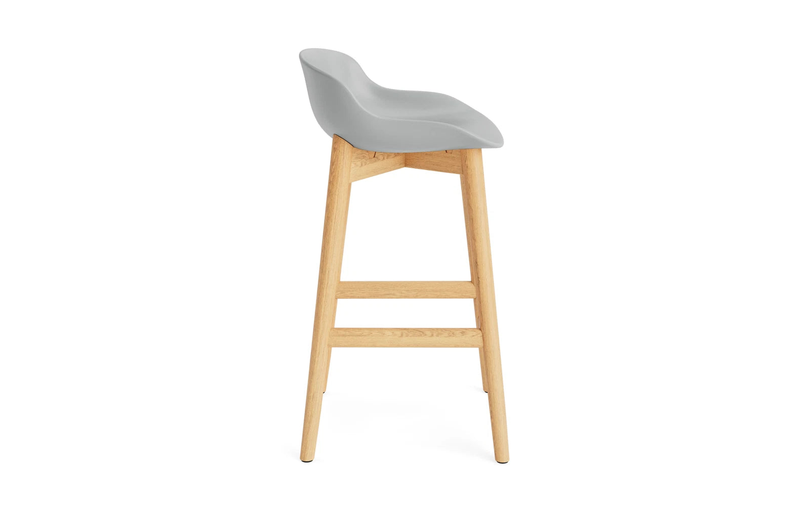 Hyg Barhocker 65 cm Eiche Grau in  präsentiert im Onlineshop von KAQTU Design AG. Barstuhl ist von Normann Copenhagen