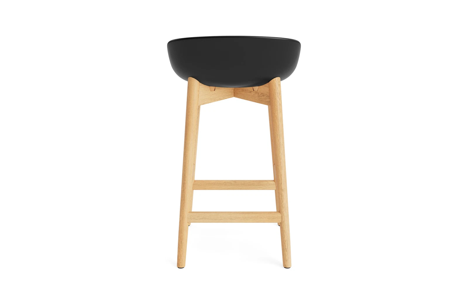 Hyg Barhocker 65 cm Eiche Schwarz in  präsentiert im Onlineshop von KAQTU Design AG. Barstuhl ist von Normann Copenhagen