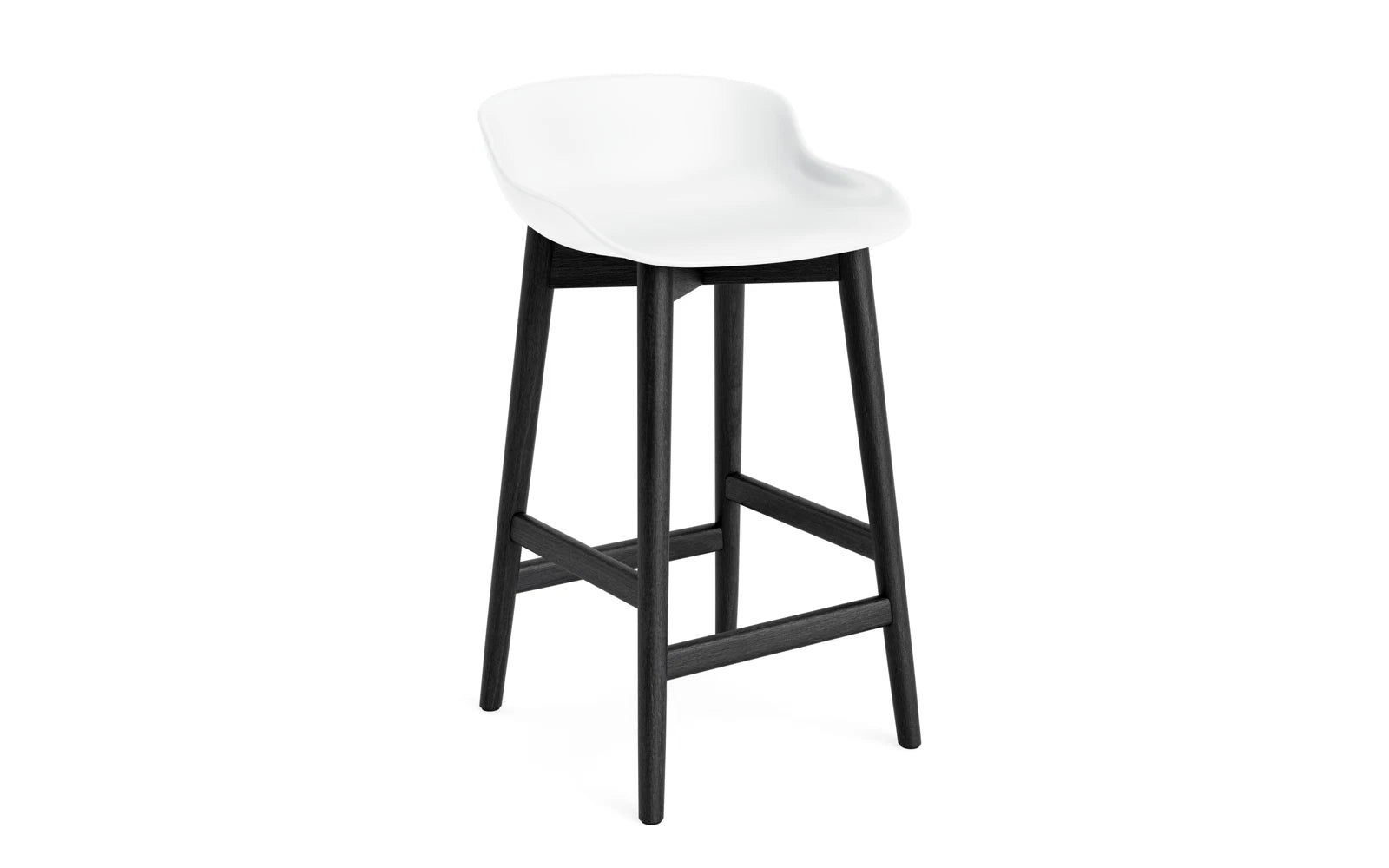 Hyg Barhocker 65 cm Schwarze Eiche/Weiß in  präsentiert im Onlineshop von KAQTU Design AG. Barstuhl ist von Normann Copenhagen