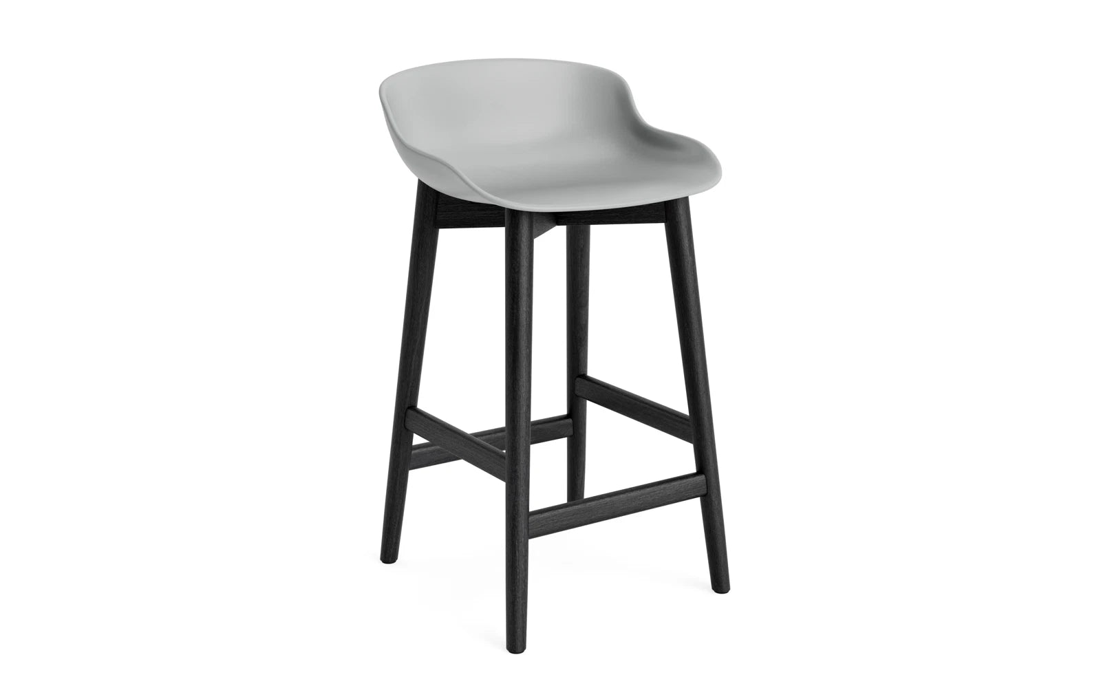 Hyg Barhocker 65 cm schwarze Eiche/grau in  präsentiert im Onlineshop von KAQTU Design AG. Barstuhl ist von Normann Copenhagen