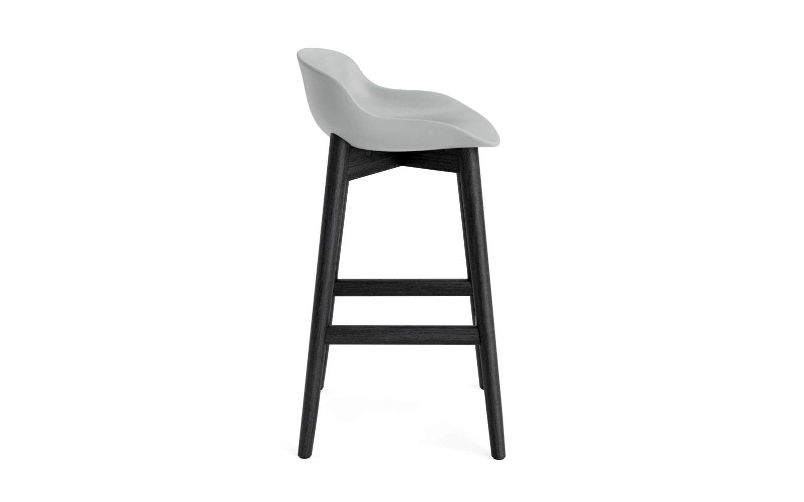 Hyg Barhocker 65 cm schwarze Eiche/grau in  präsentiert im Onlineshop von KAQTU Design AG. Barstuhl ist von Normann Copenhagen