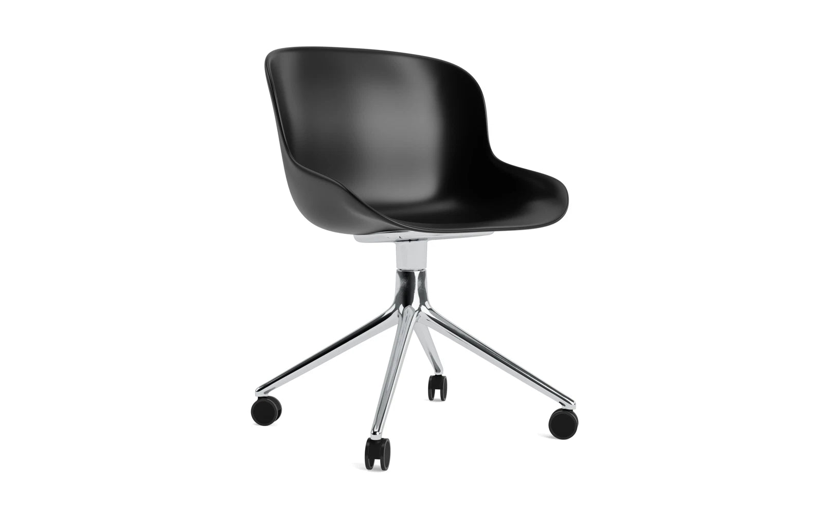 Hyg Drehstuhl 4W Aluminium/schwarz in  präsentiert im Onlineshop von KAQTU Design AG. Drehstuhl ist von Normann Copenhagen