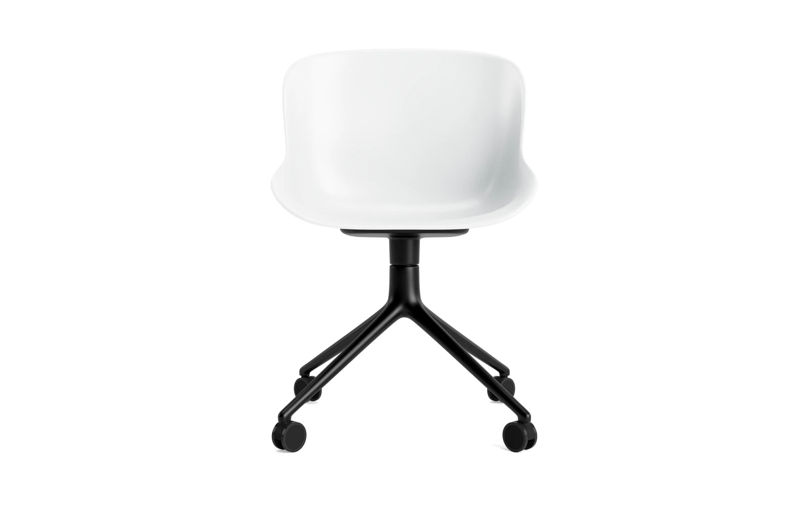 Hyg Drehstuhl 4W schwarzes Aluminium/weiss in  präsentiert im Onlineshop von KAQTU Design AG. Drehstuhl ist von Normann Copenhagen