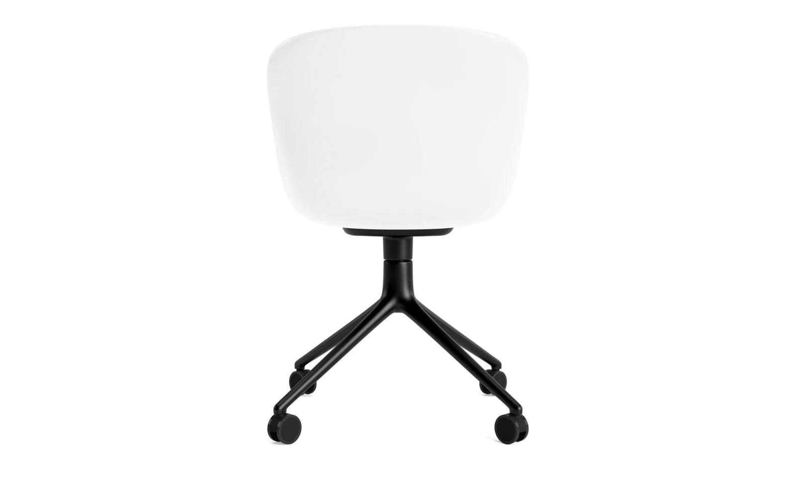 Hyg Drehstuhl 4W schwarzes Aluminium/weiss in  präsentiert im Onlineshop von KAQTU Design AG. Drehstuhl ist von Normann Copenhagen