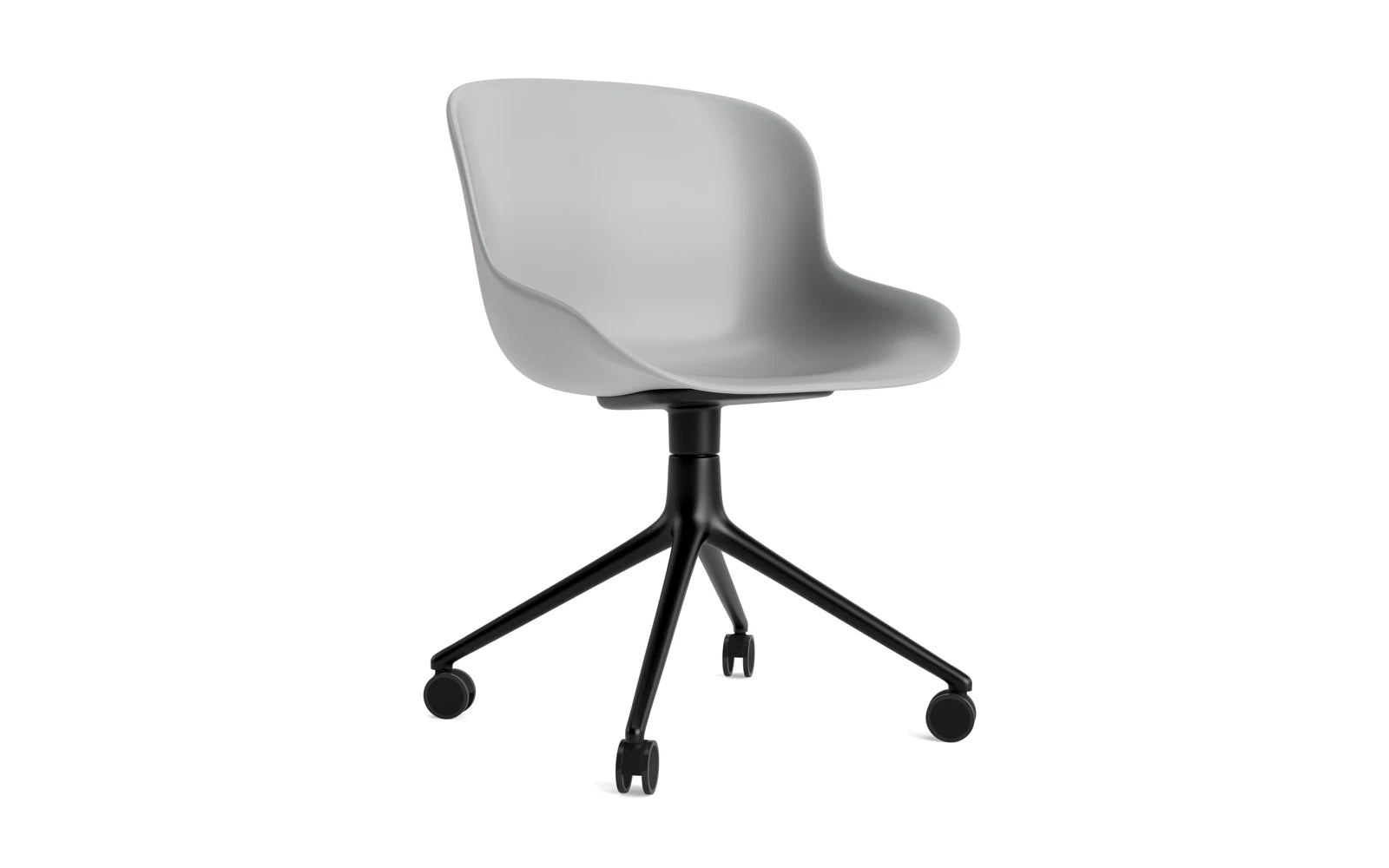 Hyg Drehstuhl 4W schwarzes Aluminium/grau in  präsentiert im Onlineshop von KAQTU Design AG. Drehstuhl ist von Normann Copenhagen