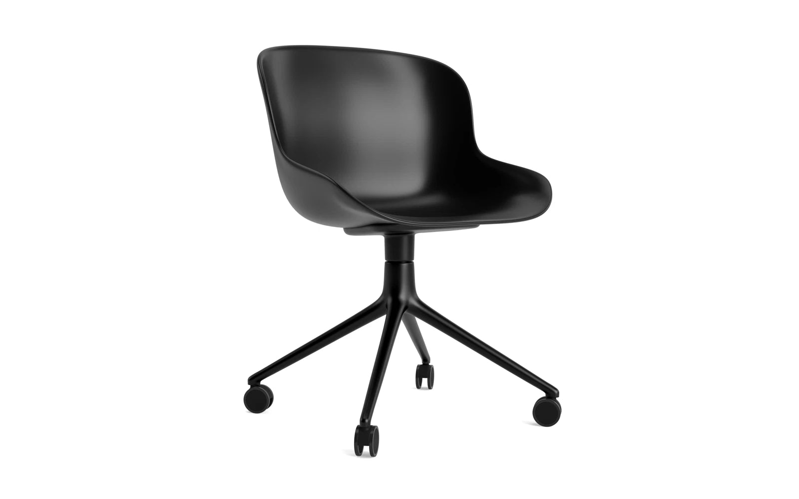 Hyg Drehstuhl 4W schwarzes Aluminium/schwarz in  präsentiert im Onlineshop von KAQTU Design AG. Drehstuhl ist von Normann Copenhagen