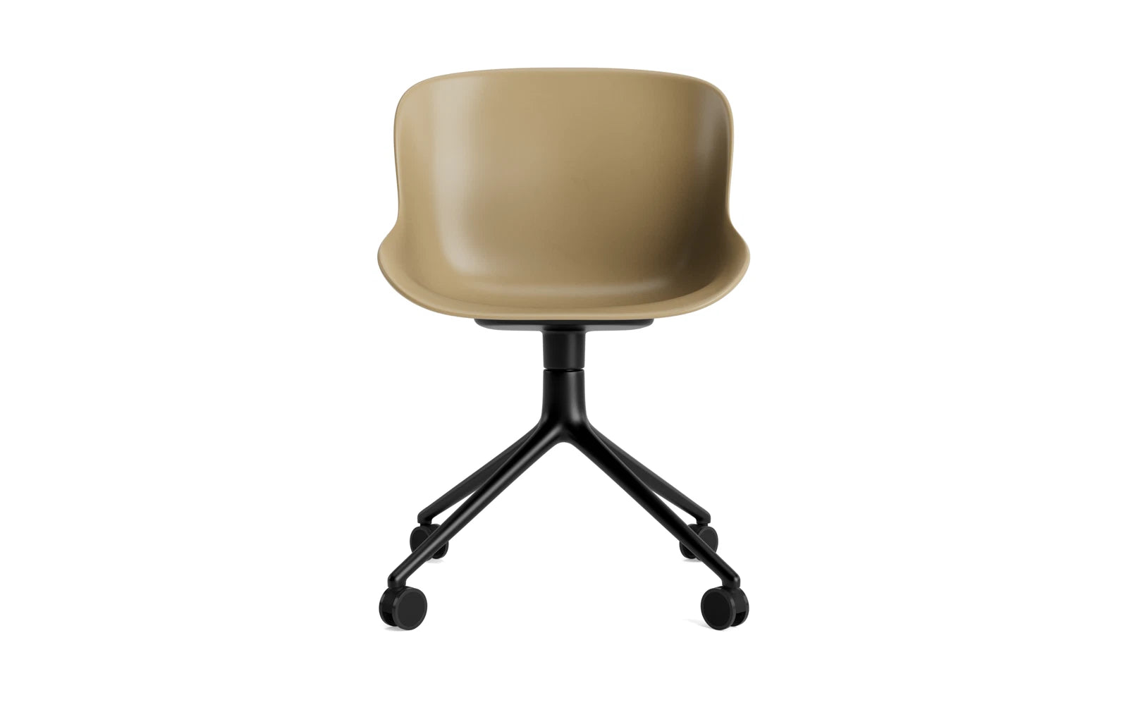 Hyg Drehstuhl 4W schwarzes Aluminium/Sand in  präsentiert im Onlineshop von KAQTU Design AG. Drehstuhl ist von Normann Copenhagen