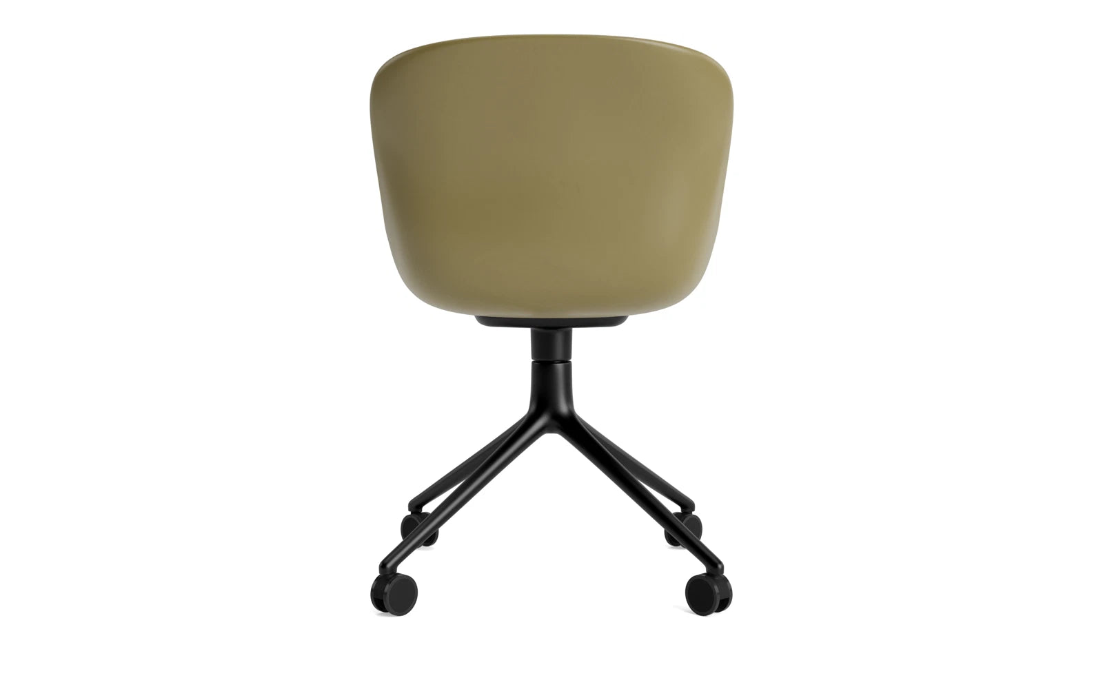 Hyg Drehstuhl 4W schwarzes Aluminium/Olive in  präsentiert im Onlineshop von KAQTU Design AG. Drehstuhl ist von Normann Copenhagen