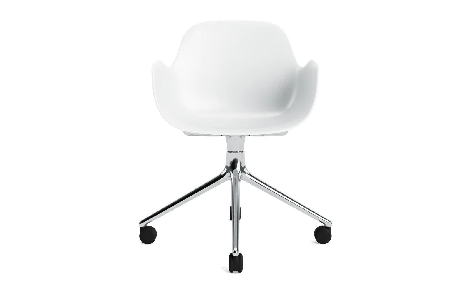 Form Drehsessel 4W Aluminium/Weiss in  präsentiert im Onlineshop von KAQTU Design AG. Sessel ist von Normann Copenhagen