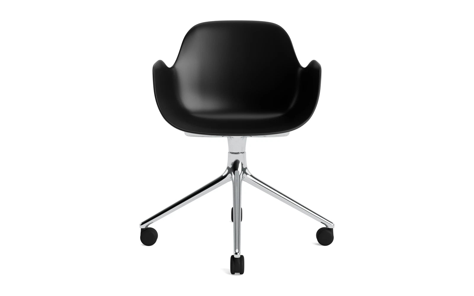 Form Drehsessel 4W Aluminium/Schwarz in  präsentiert im Onlineshop von KAQTU Design AG. Sessel ist von Normann Copenhagen