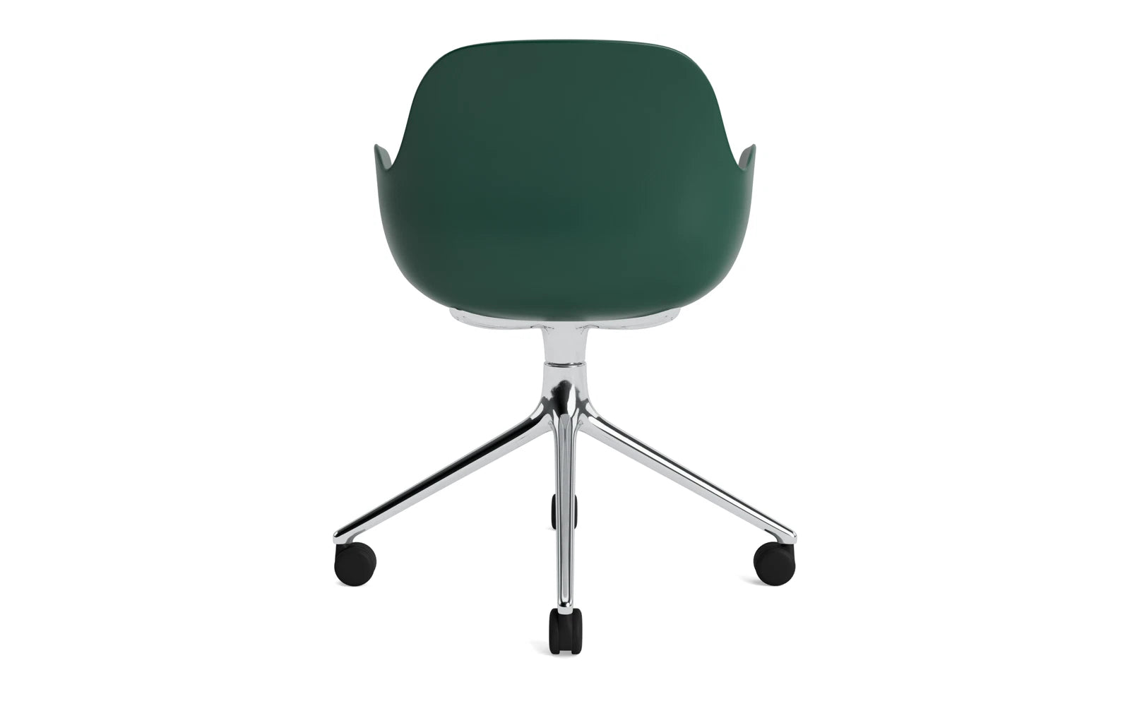 Form Drehsessel 4W Aluminium/grün in  präsentiert im Onlineshop von KAQTU Design AG. Sessel ist von Normann Copenhagen