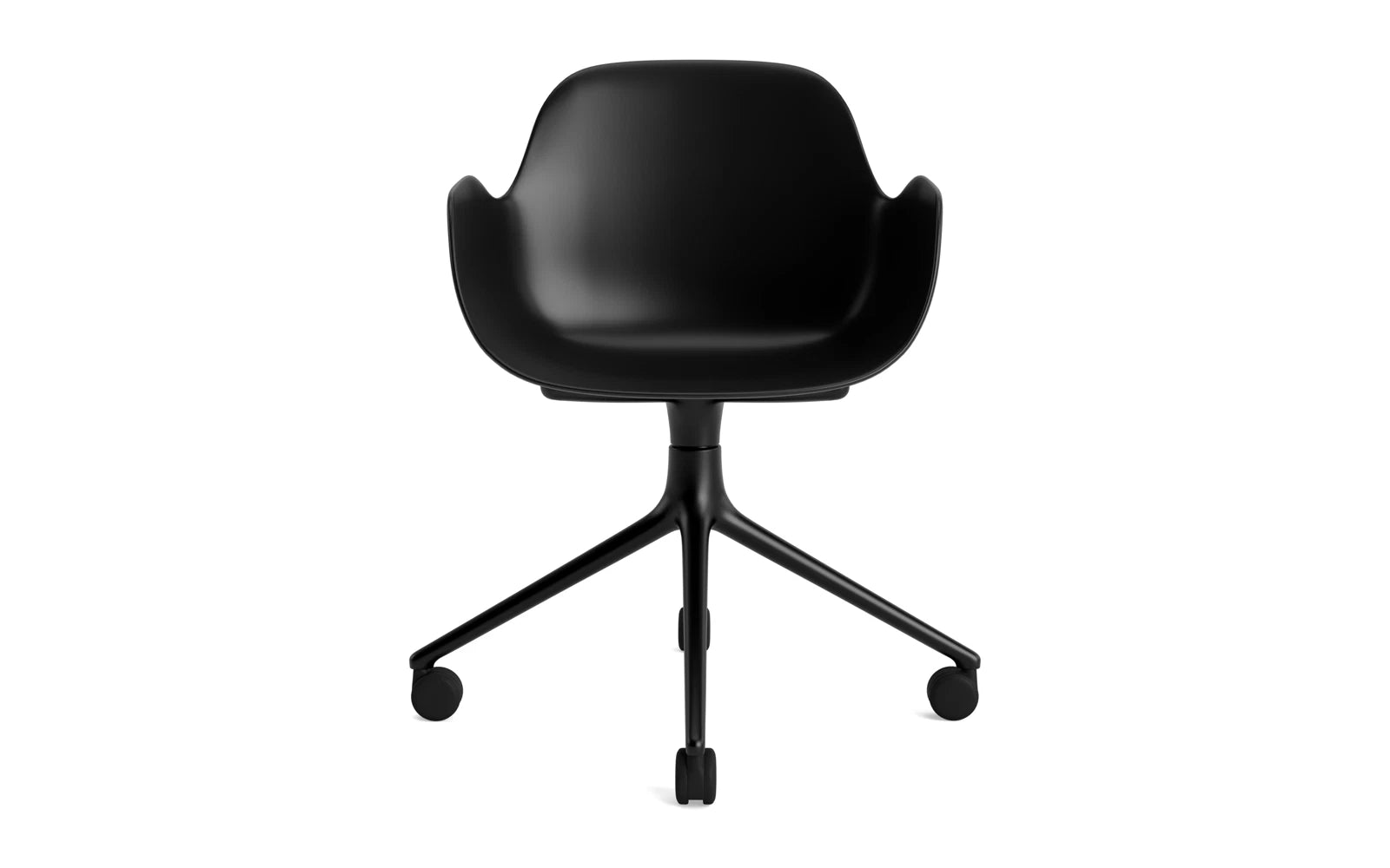 Form Drehsessel 4W schwarzes Aluminium/schwarz in  präsentiert im Onlineshop von KAQTU Design AG. Sessel ist von Normann Copenhagen