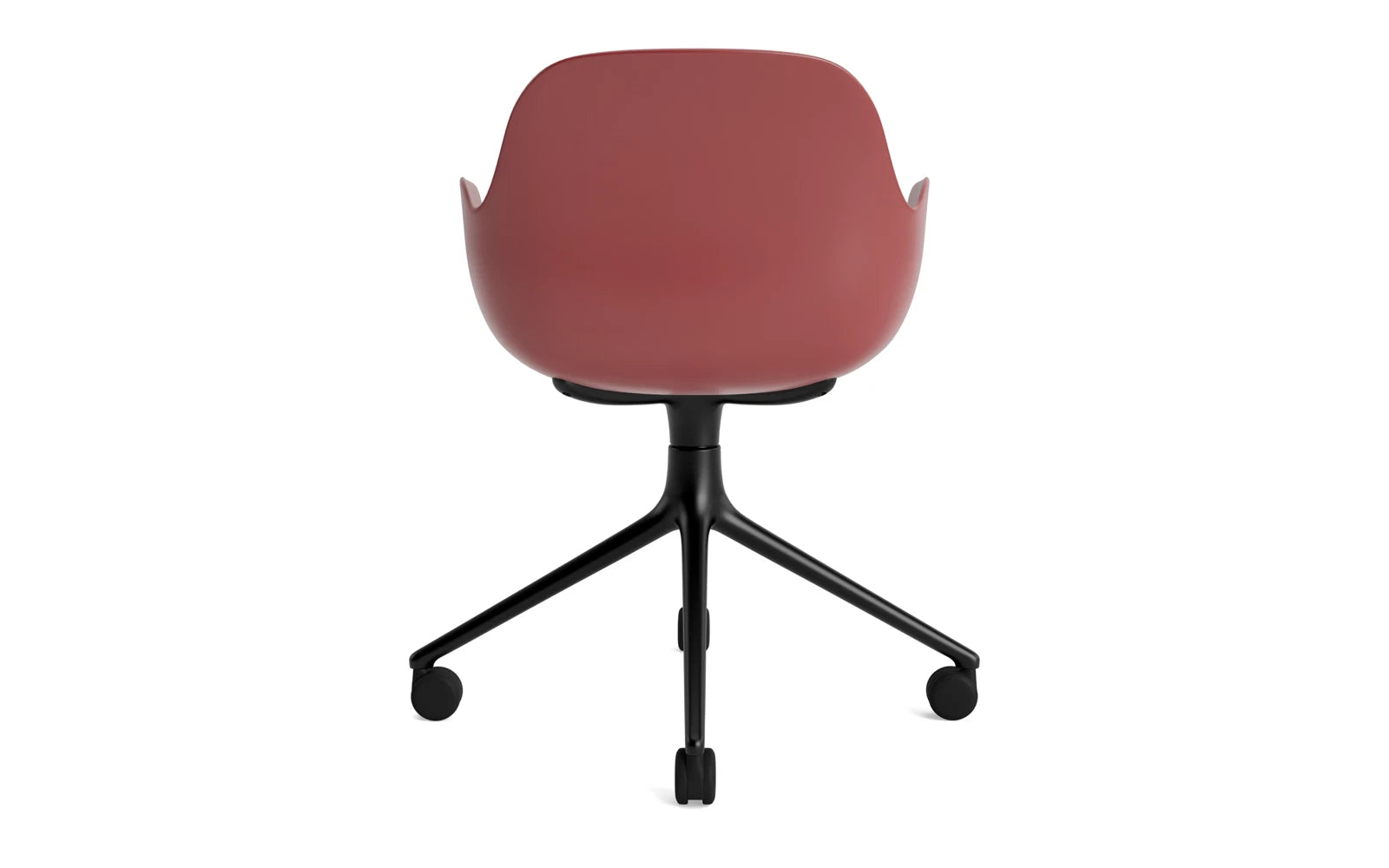 Form Drehsessel 4W schwarzes Aluminium/rot in  präsentiert im Onlineshop von KAQTU Design AG. Sessel ist von Normann Copenhagen