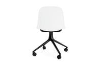 Form swivel chair with wheels black aluminum