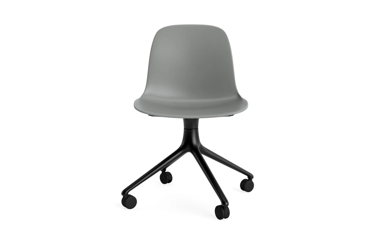 Form Drehstuhl 4W schwarzes Aluminium/grau in  präsentiert im Onlineshop von KAQTU Design AG. Drehstuhl ist von Normann Copenhagen