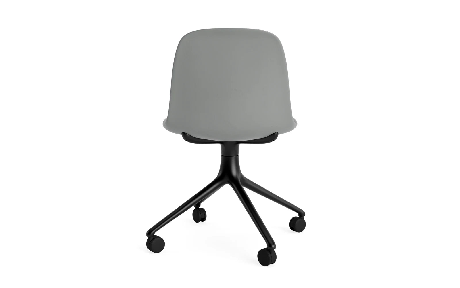 Form Drehstuhl 4W schwarzes Aluminium/grau in  präsentiert im Onlineshop von KAQTU Design AG. Drehstuhl ist von Normann Copenhagen