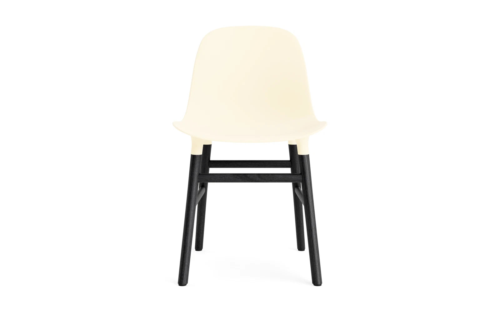 Form Stuhl Creme/schwarz in  präsentiert im Onlineshop von KAQTU Design AG. Stuhl ist von Normann Copenhagen
