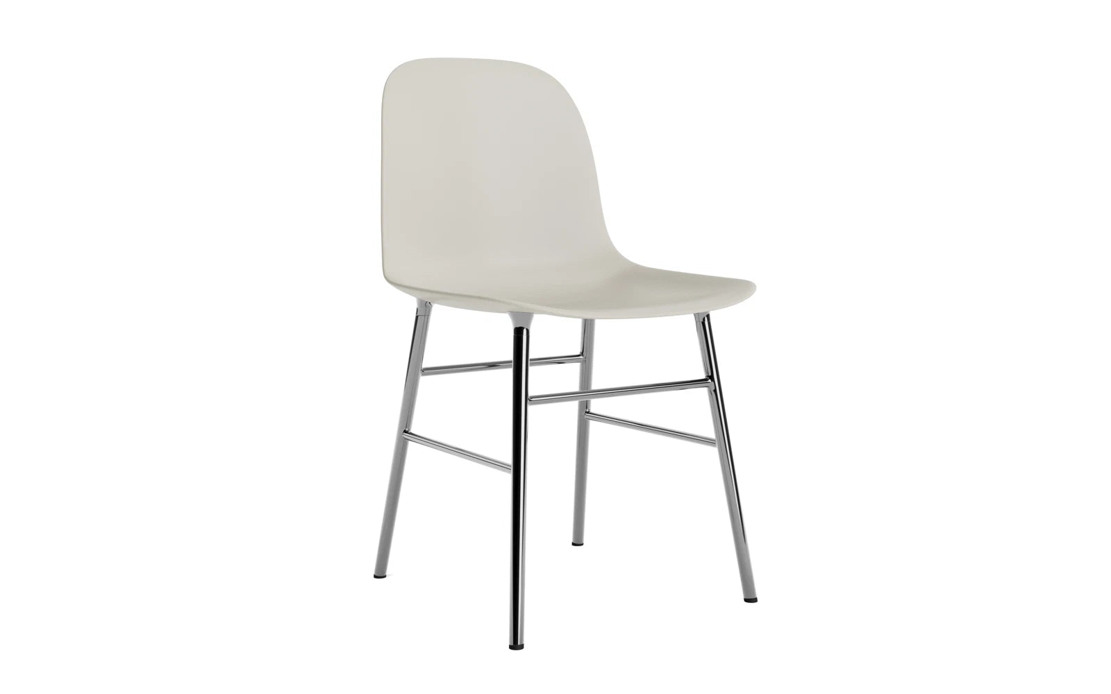 Form Stuhl Hellgrau/Chrom in  präsentiert im Onlineshop von KAQTU Design AG. Stuhl ist von Normann Copenhagen