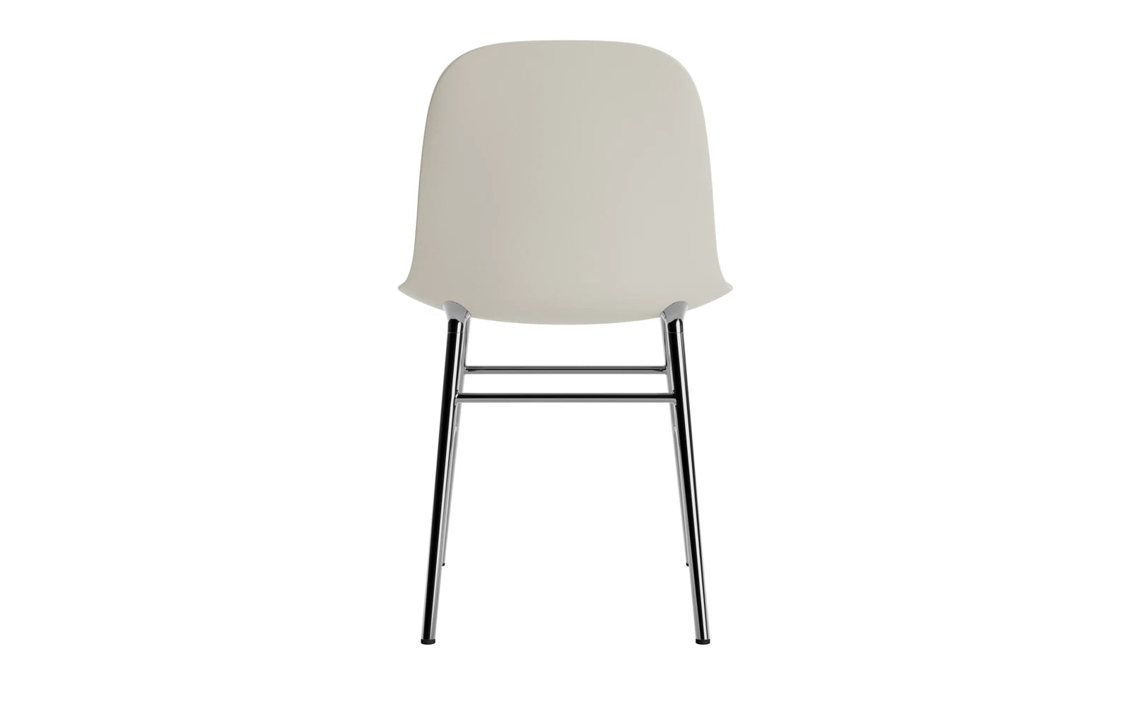 Form Stuhl Hellgrau/Chrom in  präsentiert im Onlineshop von KAQTU Design AG. Stuhl ist von Normann Copenhagen