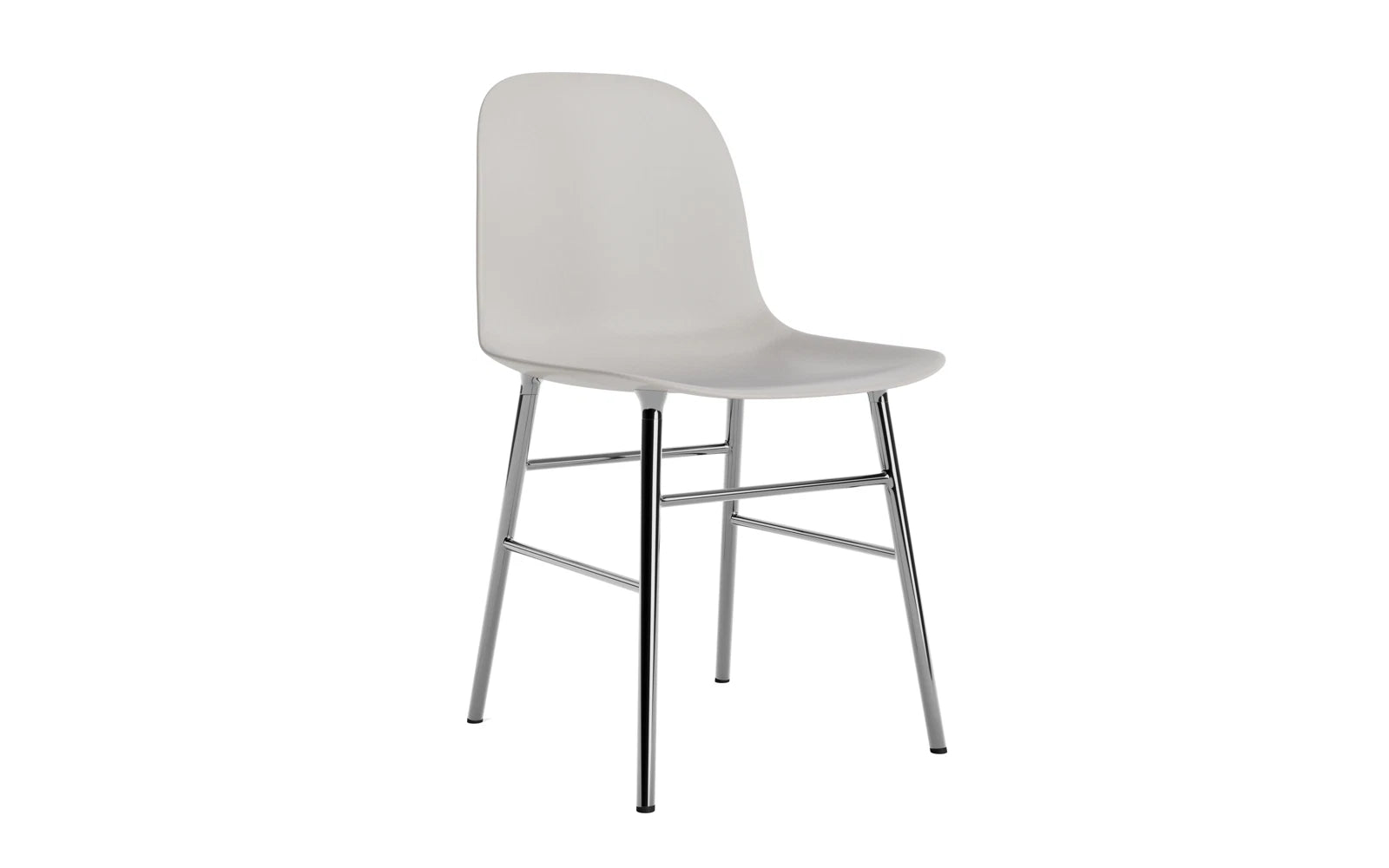 Form Stuhl Warmes Grau/Chrom in  präsentiert im Onlineshop von KAQTU Design AG. Stuhl ist von Normann Copenhagen