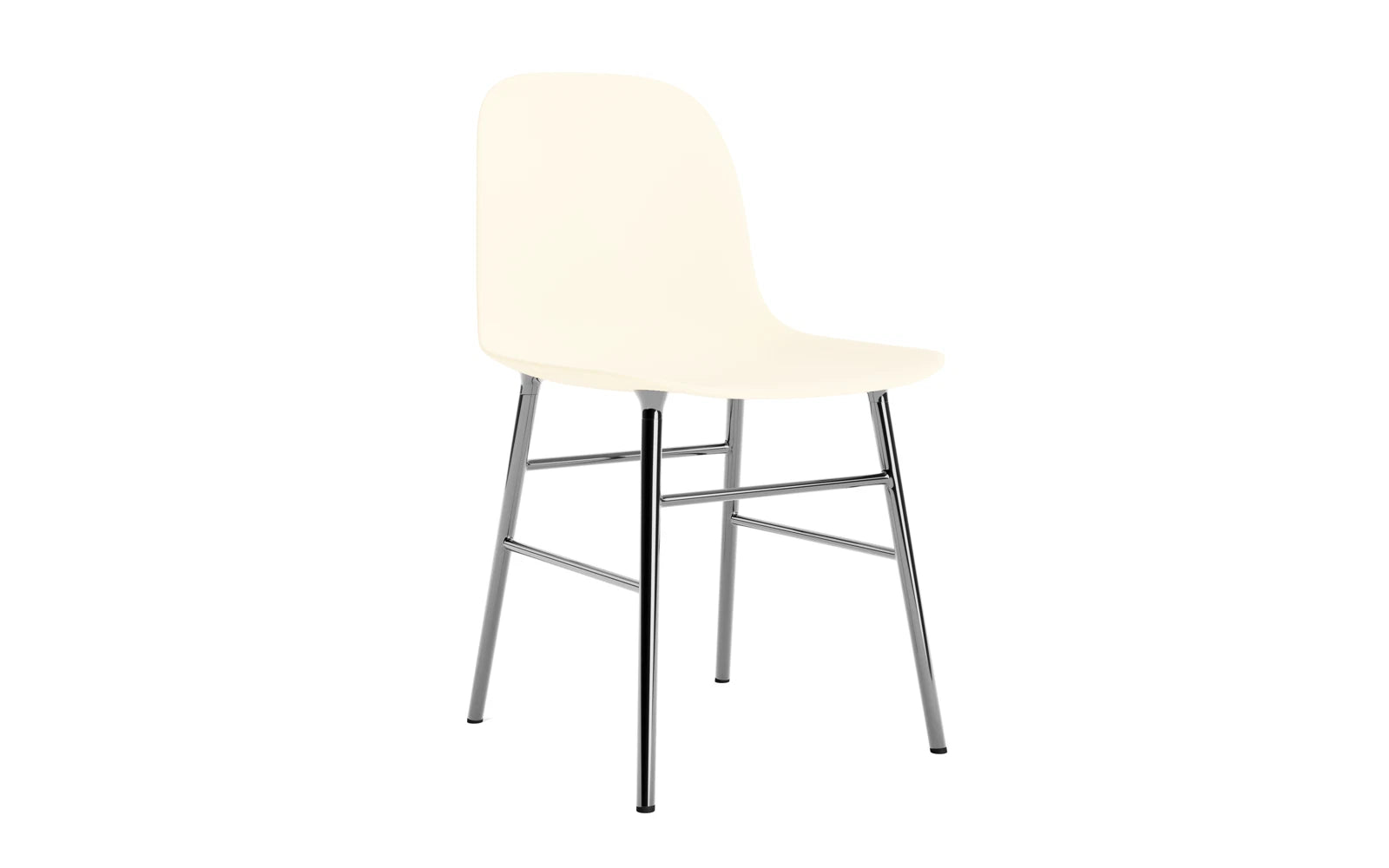 Form Stuhl Creme/Chrom in  präsentiert im Onlineshop von KAQTU Design AG. Stuhl ist von Normann Copenhagen