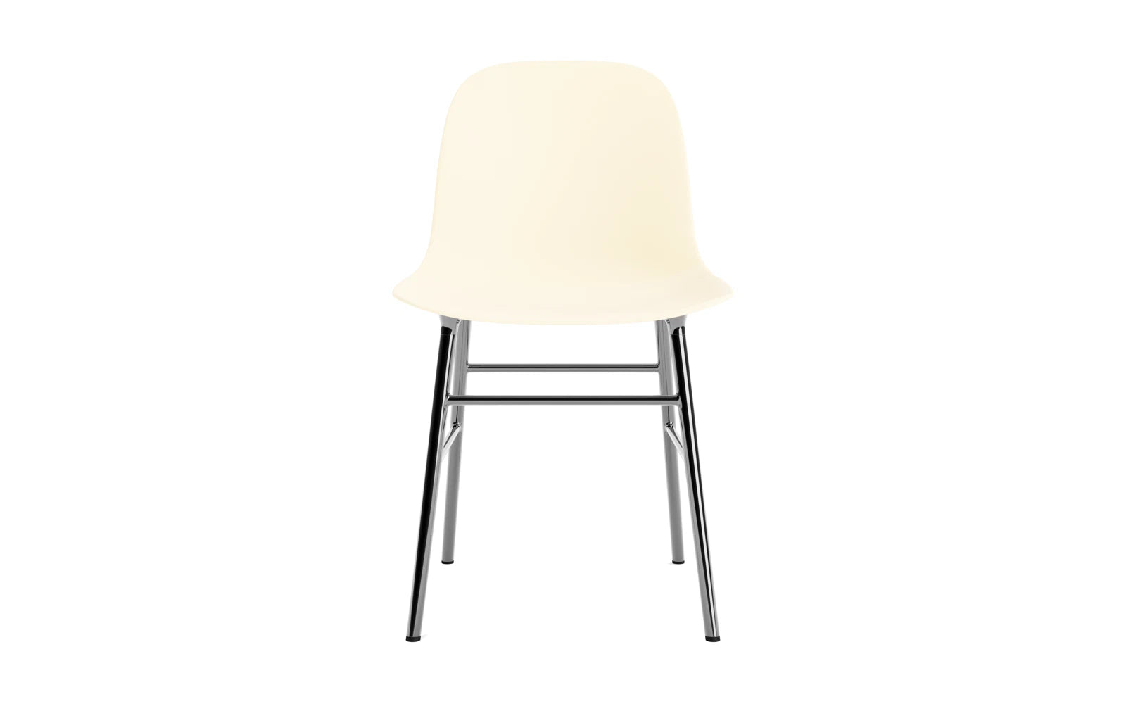 Form Stuhl Creme/Chrom in  präsentiert im Onlineshop von KAQTU Design AG. Stuhl ist von Normann Copenhagen