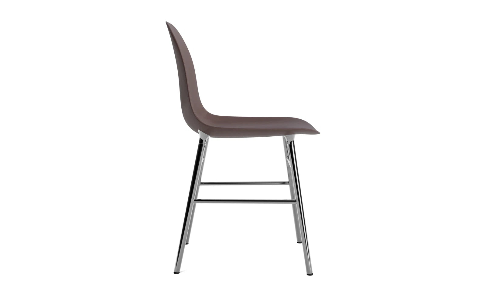 Form Stuhl Braun/Chrom in  präsentiert im Onlineshop von KAQTU Design AG. Stuhl ist von Normann Copenhagen