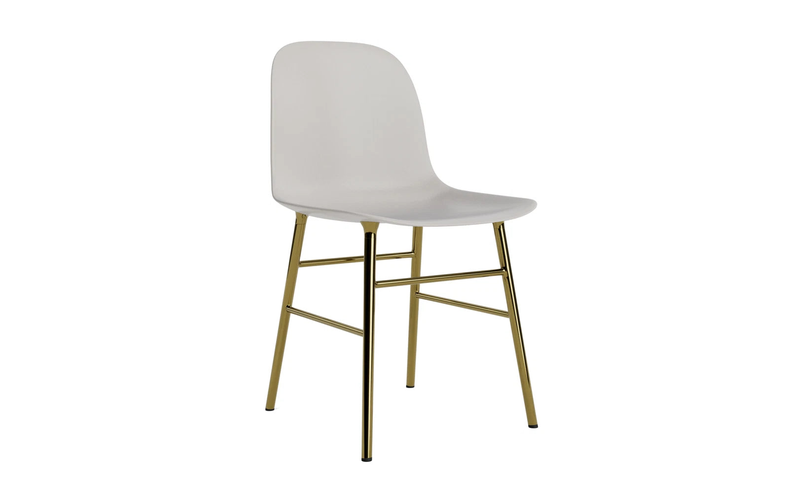 Form Stuhl Messing Warmes Grau in  präsentiert im Onlineshop von KAQTU Design AG. Stuhl ist von Normann Copenhagen