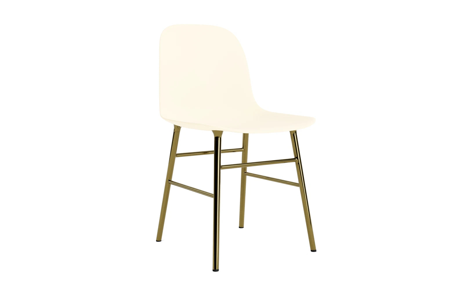 Form Stuhl Messing Creme in  präsentiert im Onlineshop von KAQTU Design AG. Stuhl ist von Normann Copenhagen