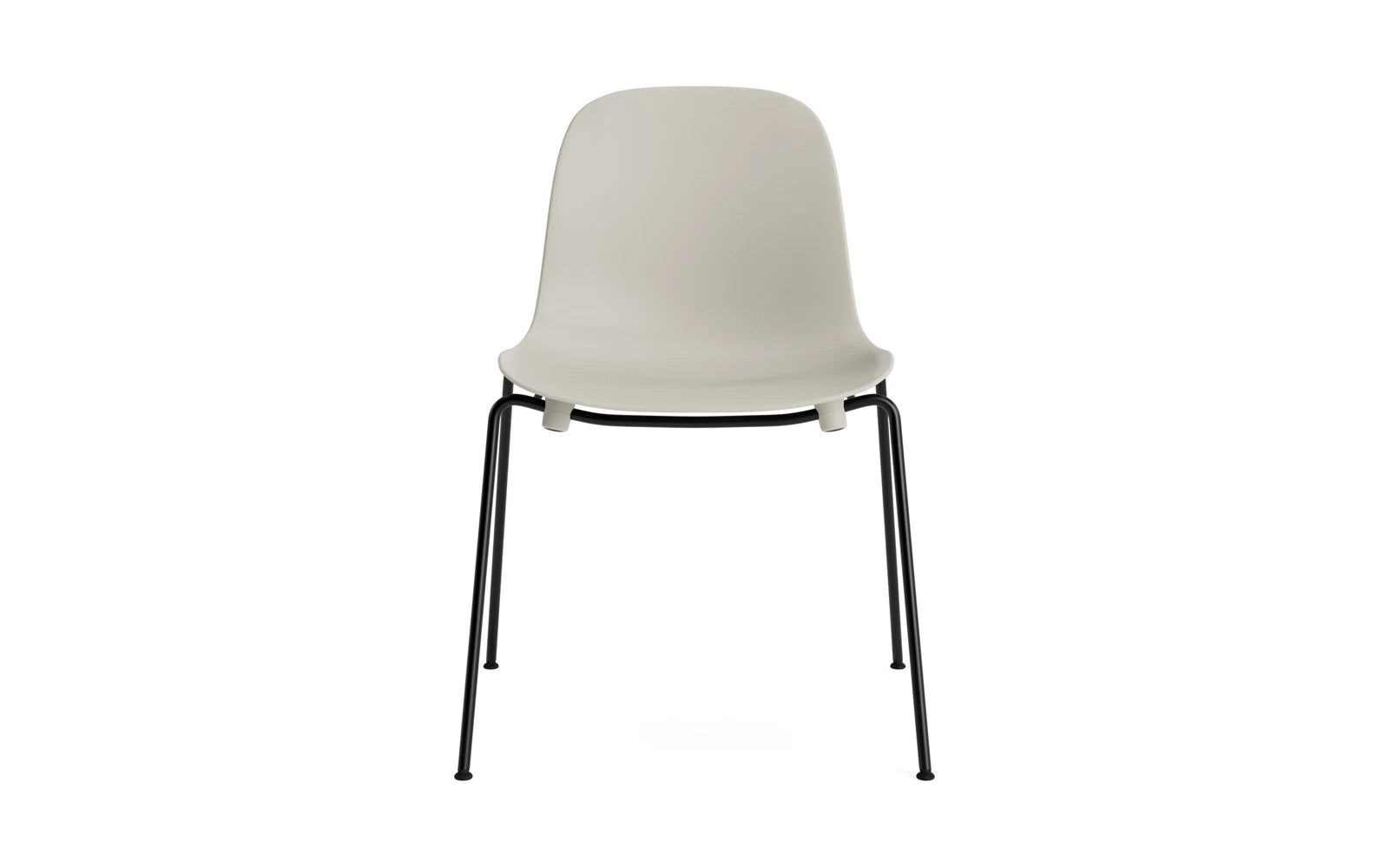 Form Stapelstuhl Schwartz Stahl Hellgrau in  präsentiert im Onlineshop von KAQTU Design AG. Stuhl ist von Normann Copenhagen