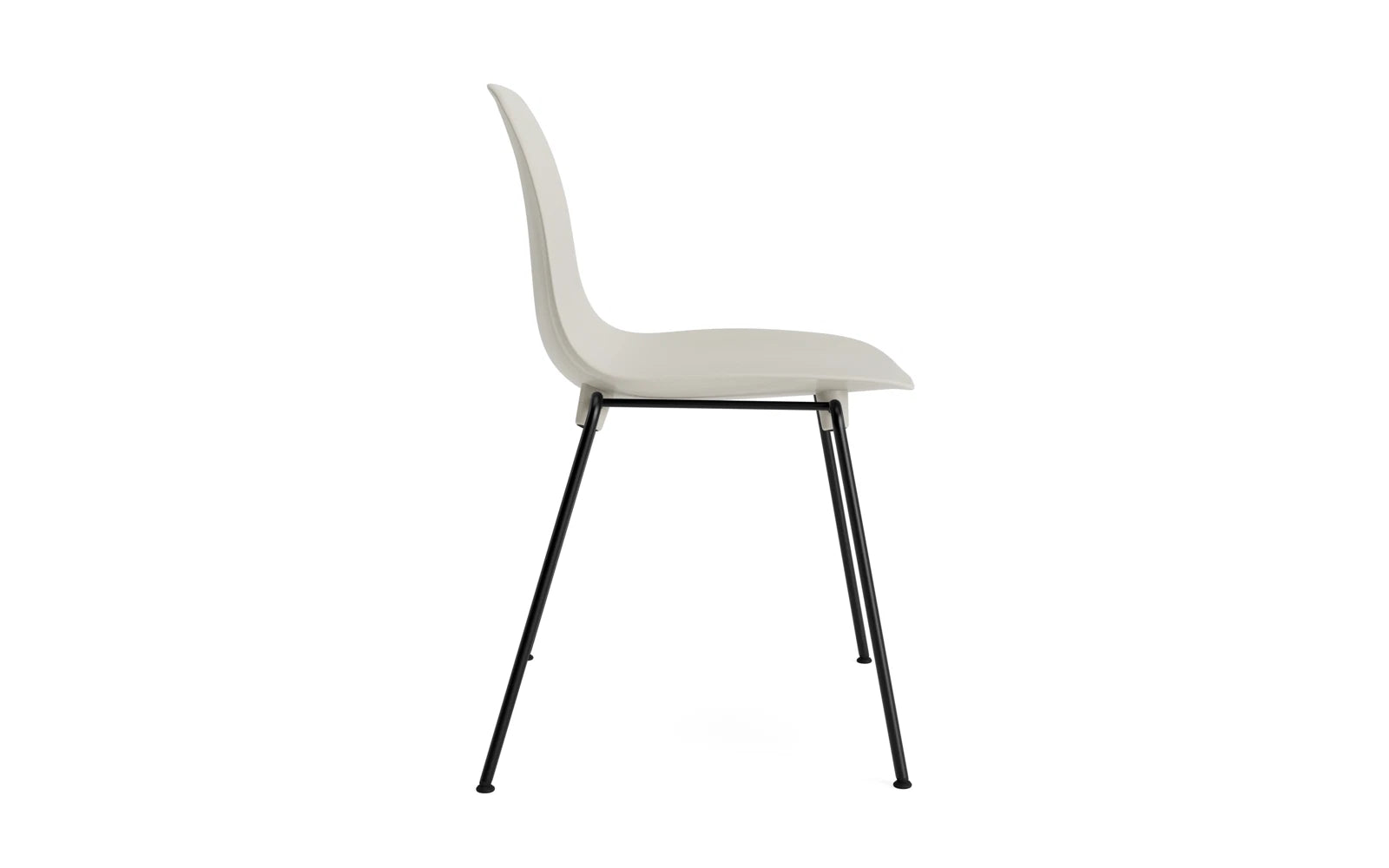 Form Stapelstuhl Schwartz Stahl Hellgrau in  präsentiert im Onlineshop von KAQTU Design AG. Stuhl ist von Normann Copenhagen