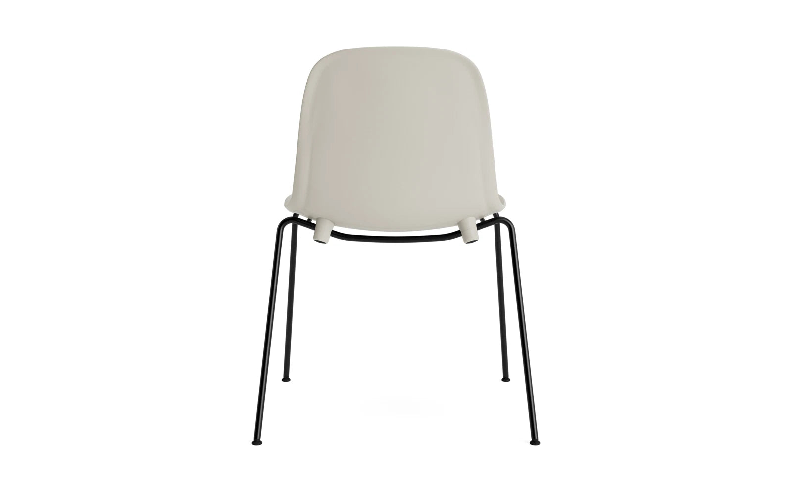 Form Stapelstuhl Schwartz Stahl Hellgrau in  präsentiert im Onlineshop von KAQTU Design AG. Stuhl ist von Normann Copenhagen