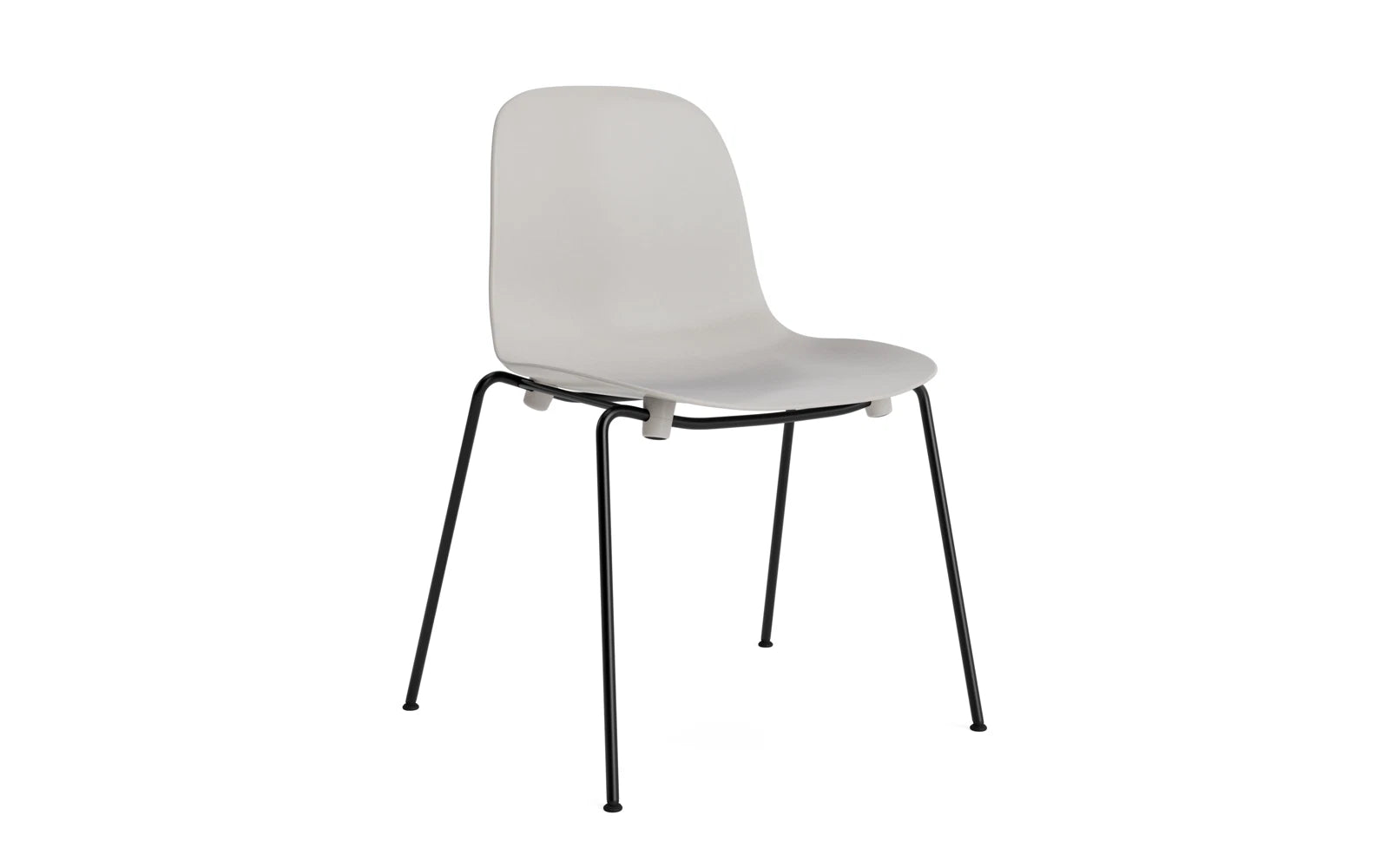 Form Stapelstuhl Schwartz Stahl Warmes Grau in  präsentiert im Onlineshop von KAQTU Design AG. Stuhl ist von Normann Copenhagen