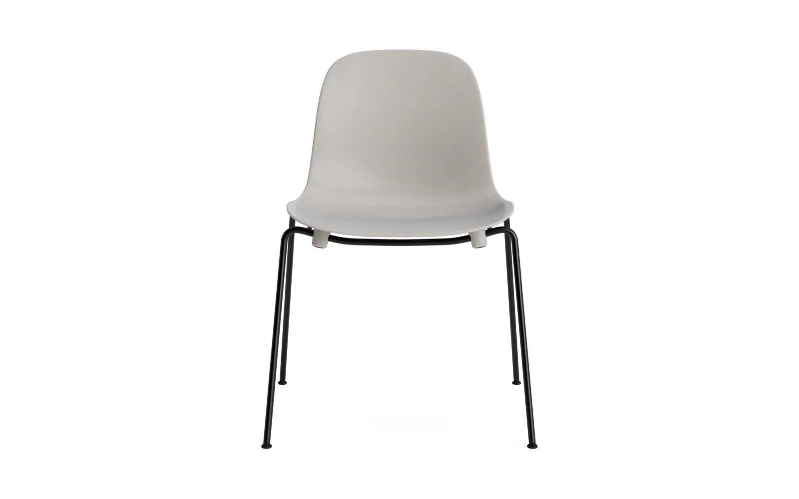 Form Stapelstuhl Schwartz Stahl Warmes Grau in  präsentiert im Onlineshop von KAQTU Design AG. Stuhl ist von Normann Copenhagen
