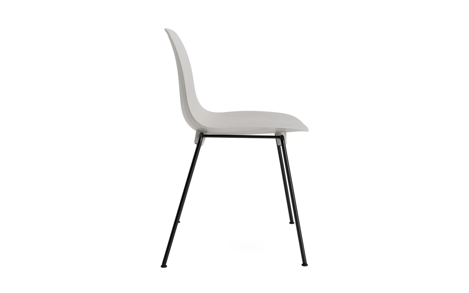 Form Stapelstuhl Schwartz Stahl Warmes Grau in  präsentiert im Onlineshop von KAQTU Design AG. Stuhl ist von Normann Copenhagen