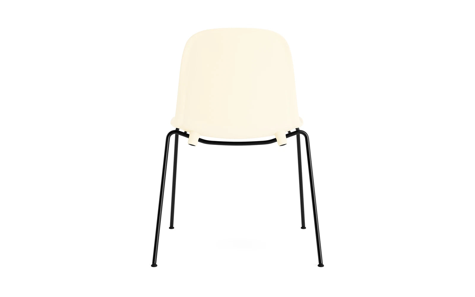 Form Stapelstuhl Schwartz Stahl Creme in  präsentiert im Onlineshop von KAQTU Design AG. Stuhl ist von Normann Copenhagen