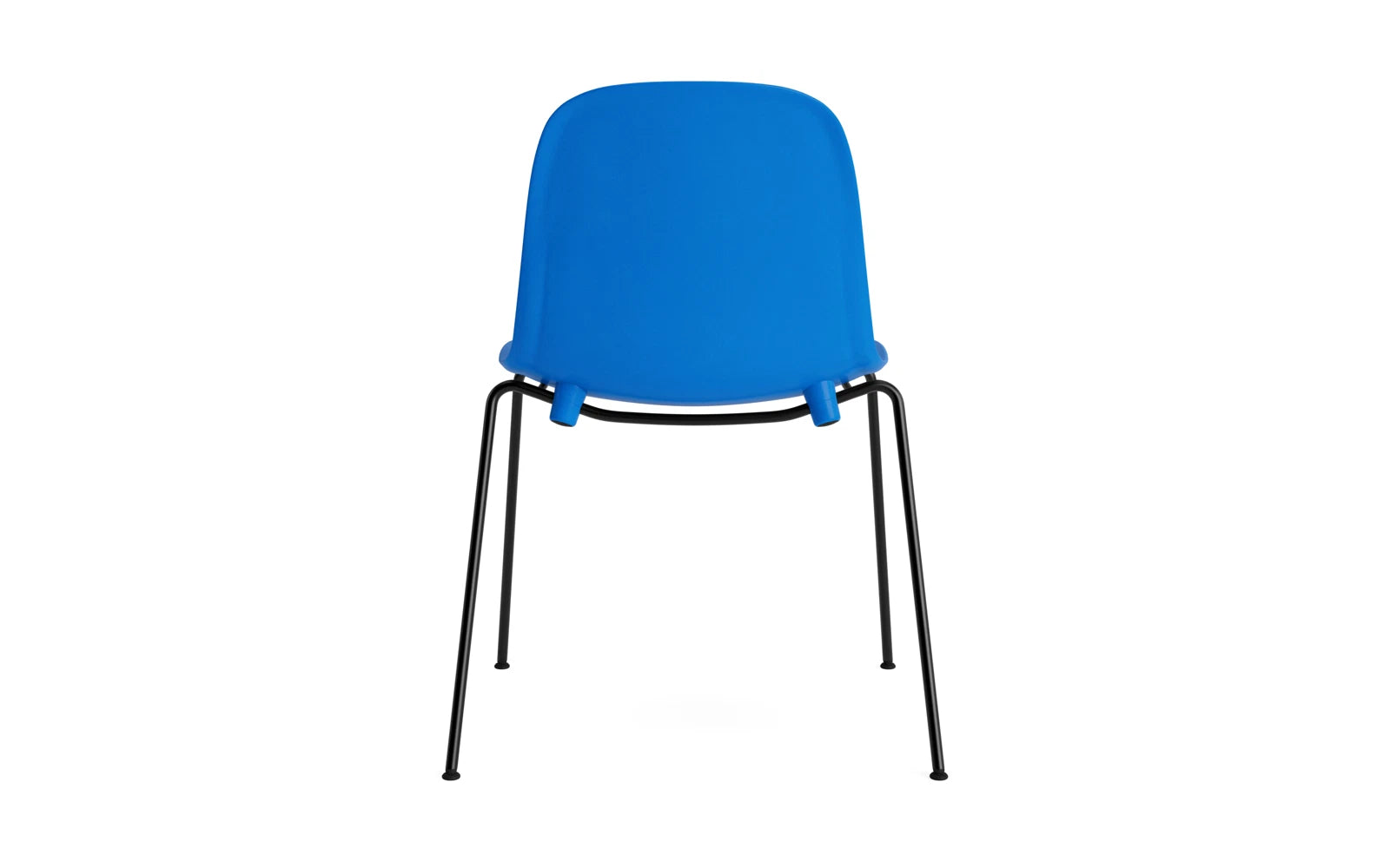 Form Stapelstuhl Schwartz Stahl Leuchtendes Blau in  präsentiert im Onlineshop von KAQTU Design AG. Stuhl ist von Normann Copenhagen