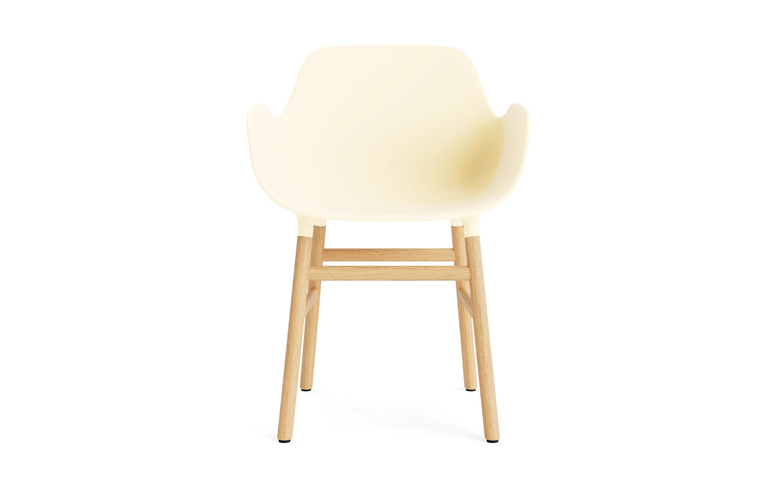 Form Lehnstuhl Eiche Creme in  präsentiert im Onlineshop von KAQTU Design AG. Stuhl mit Armlehne ist von Normann Copenhagen