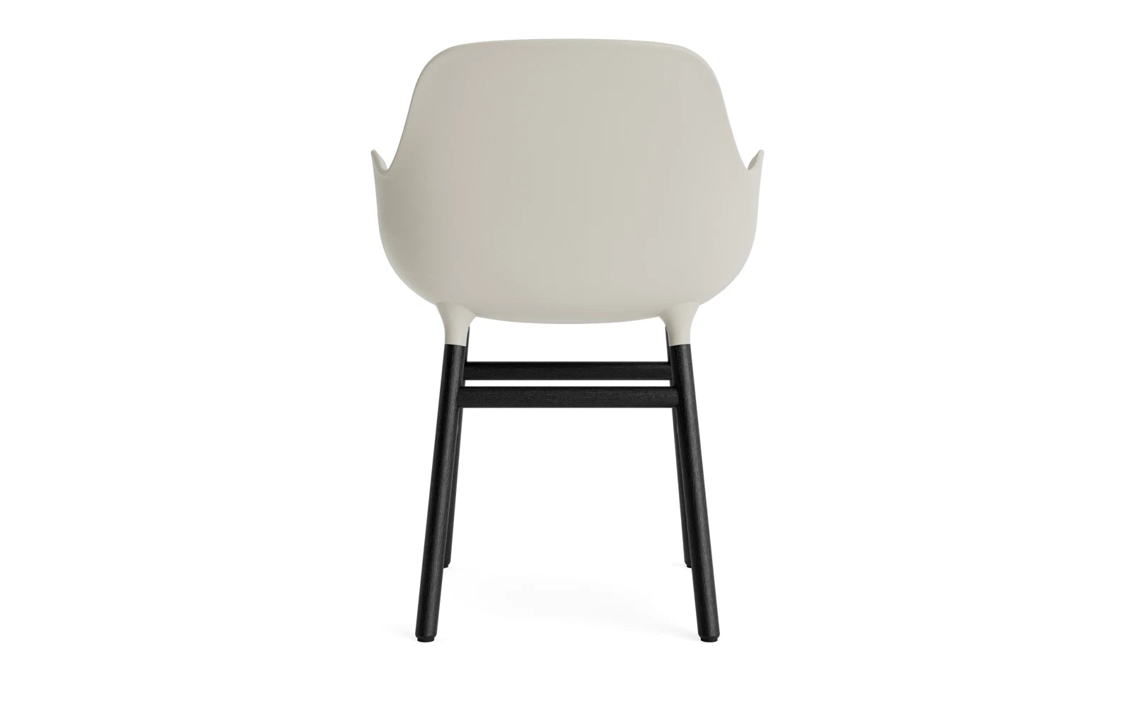 Form Lehnstuhl Hellgrau/schwarz in  präsentiert im Onlineshop von KAQTU Design AG. Stuhl mit Armlehne ist von Normann Copenhagen