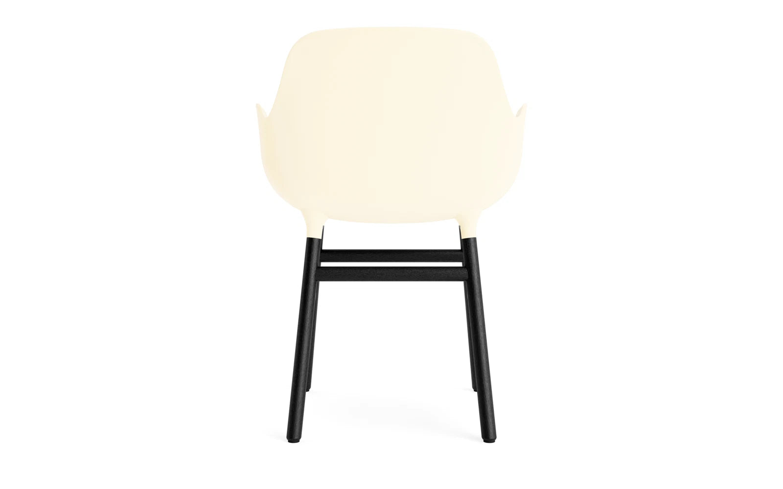 Form Lehnstuhl creme/schwarz in  präsentiert im Onlineshop von KAQTU Design AG. Stuhl mit Armlehne ist von Normann Copenhagen