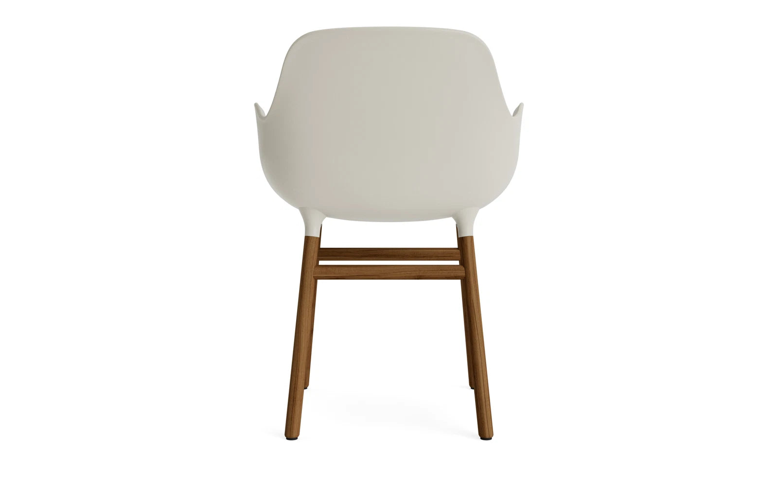 Form Lehnstuhl Hellgrau/Walnuss in  präsentiert im Onlineshop von KAQTU Design AG. Stuhl mit Armlehne ist von Normann Copenhagen