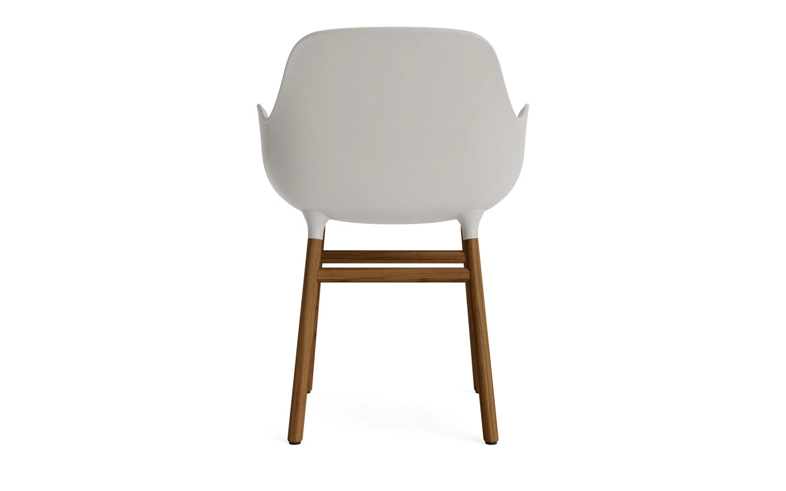 Form Lehnstuhl Warmes grau/Walnuss in  präsentiert im Onlineshop von KAQTU Design AG. Stuhl mit Armlehne ist von Normann Copenhagen