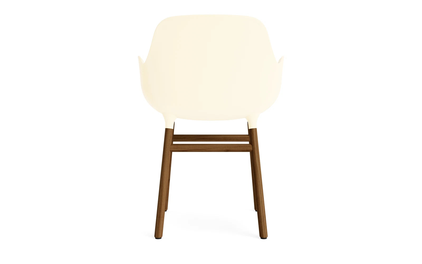 Form Lehnstuhl Creme/Walnuss in  präsentiert im Onlineshop von KAQTU Design AG. Stuhl mit Armlehne ist von Normann Copenhagen