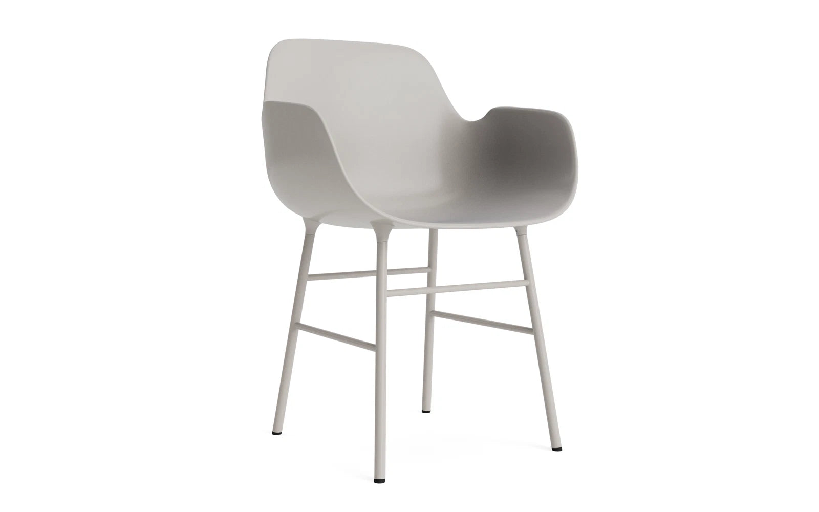 Form Lehnstuhl Stahl Warmes grau in  präsentiert im Onlineshop von KAQTU Design AG. Stuhl mit Armlehne ist von Normann Copenhagen