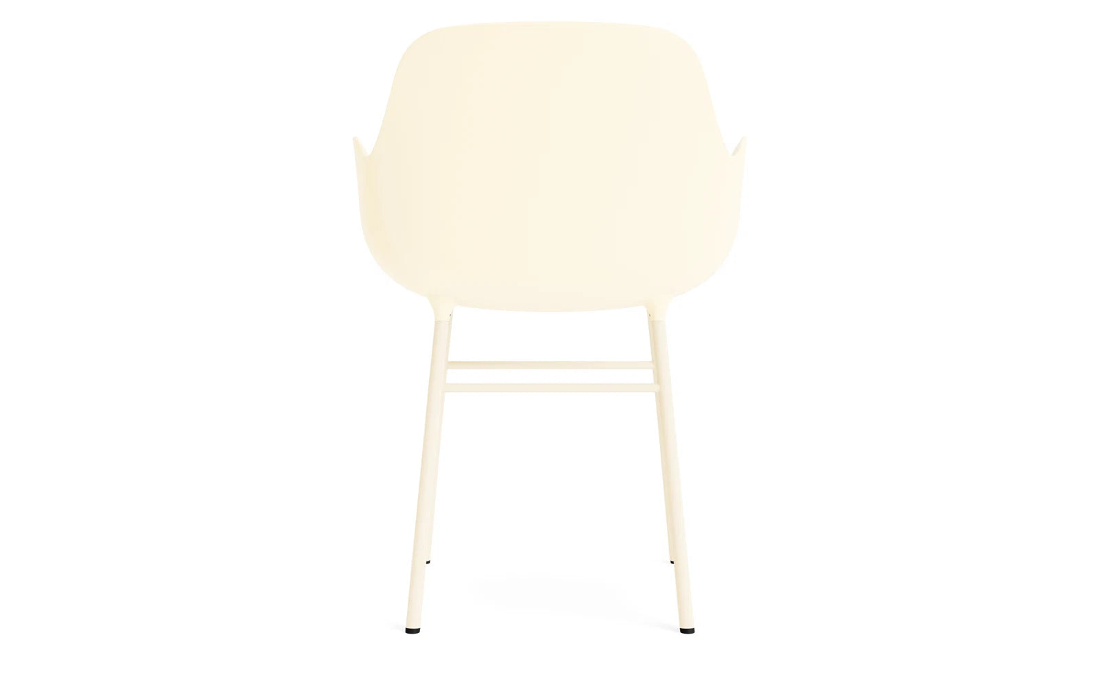 Form Lehnstuhl Stahl Creme in  präsentiert im Onlineshop von KAQTU Design AG. Stuhl mit Armlehne ist von Normann Copenhagen